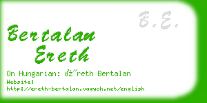 bertalan ereth business card